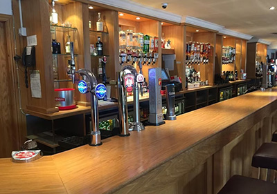 Spacious bar